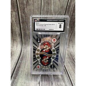 Mario Mario Premium Playing Cards (2012) Club Nintendo - King Of Spades Cgc 8